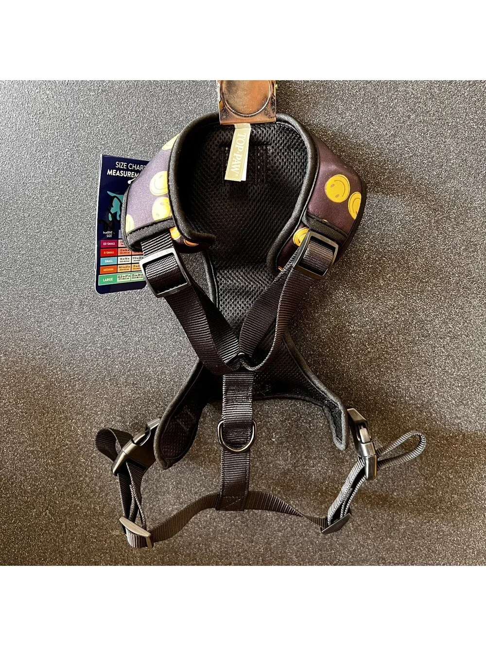 NWT Top Paw (L) Unisex SMILEY FACE Dog Puppy Soft Chest Harness Cute Funny